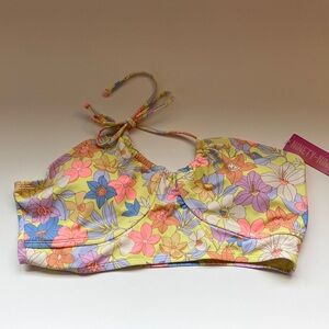 Swim Top Print High-Neck Crop Size XL Juniors' Ninety-Nine°